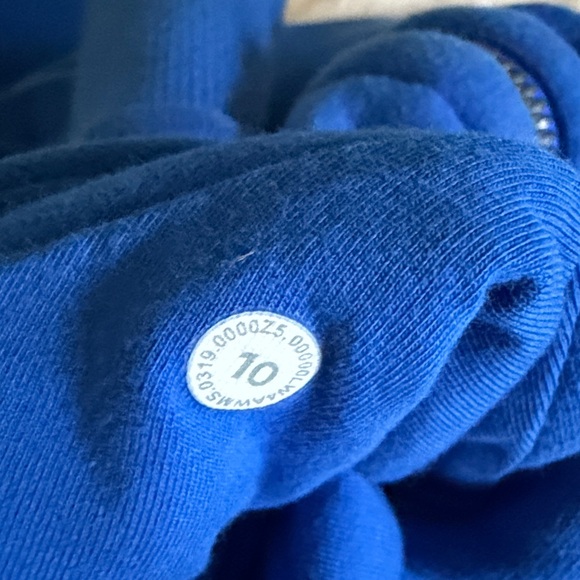 Lululemon Athletica Blue Fleece Jacket size 10 - Picture 9 of 9